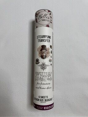 Dixie Belle Belles & Whistles Steampunk Transfer 6 Sheets 38.8 x 24.8